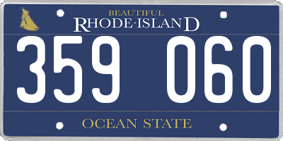 RI license plate 359060