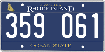 RI license plate 359061