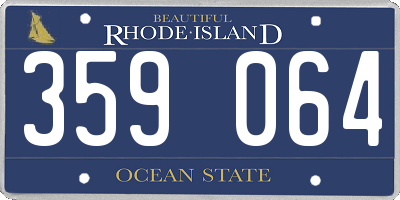 RI license plate 359064