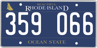 RI license plate 359066