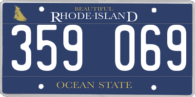 RI license plate 359069