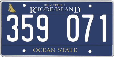 RI license plate 359071
