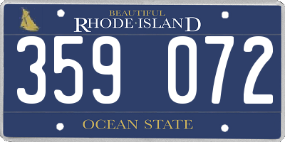 RI license plate 359072