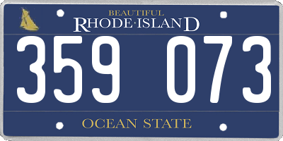 RI license plate 359073