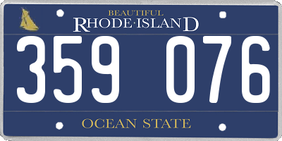 RI license plate 359076