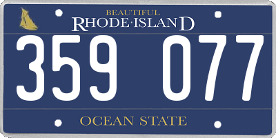 RI license plate 359077