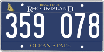 RI license plate 359078