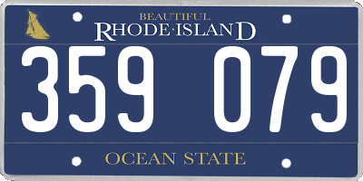 RI license plate 359079