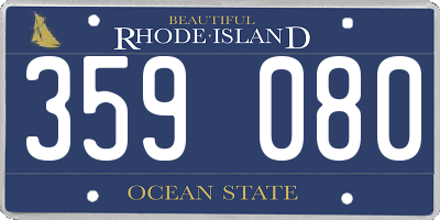 RI license plate 359080