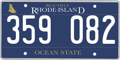 RI license plate 359082