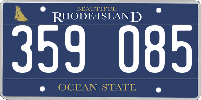 RI license plate 359085