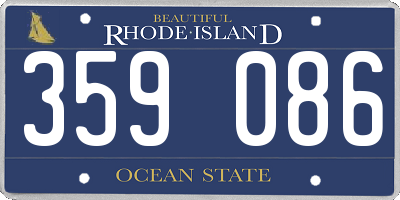RI license plate 359086