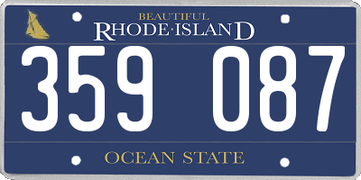 RI license plate 359087