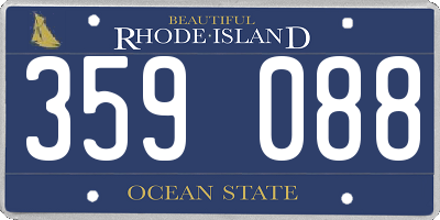 RI license plate 359088