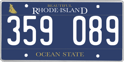 RI license plate 359089