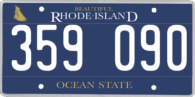 RI license plate 359090