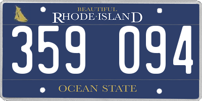 RI license plate 359094