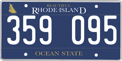 RI license plate 359095