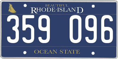 RI license plate 359096