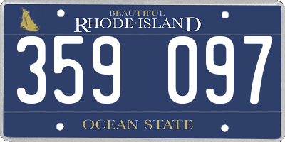 RI license plate 359097