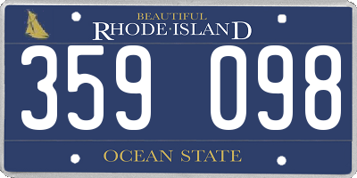 RI license plate 359098