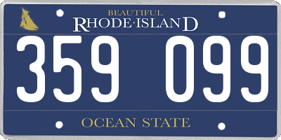 RI license plate 359099