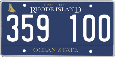 RI license plate 359100
