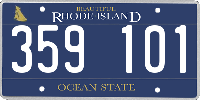 RI license plate 359101