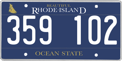 RI license plate 359102