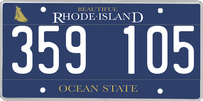 RI license plate 359105