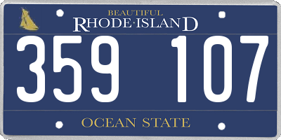 RI license plate 359107