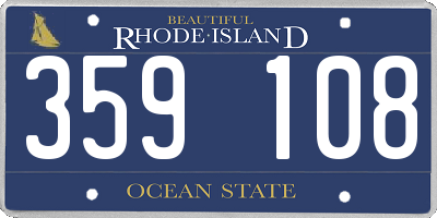 RI license plate 359108
