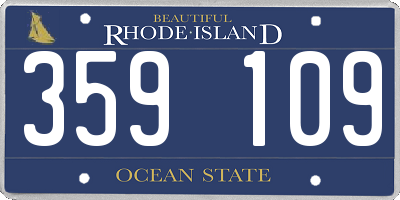 RI license plate 359109