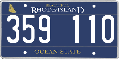 RI license plate 359110