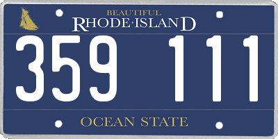 RI license plate 359111