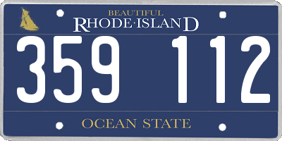 RI license plate 359112