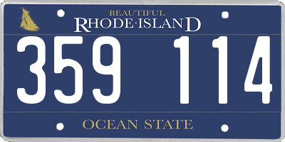 RI license plate 359114