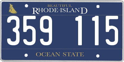 RI license plate 359115