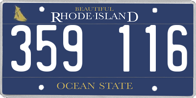 RI license plate 359116