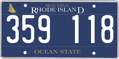 RI license plate 359118