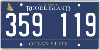 RI license plate 359119