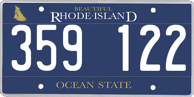 RI license plate 359122