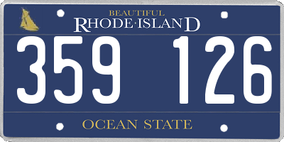 RI license plate 359126