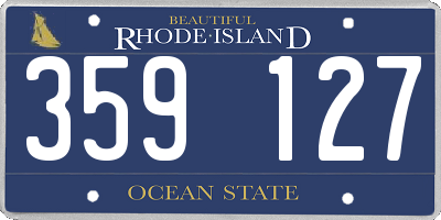 RI license plate 359127