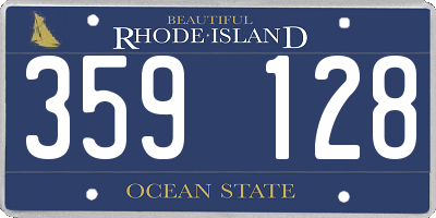 RI license plate 359128