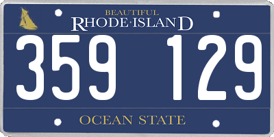 RI license plate 359129