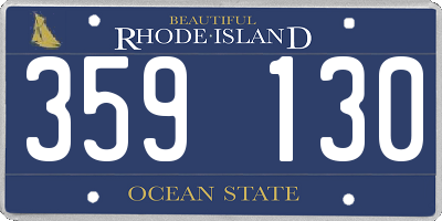 RI license plate 359130