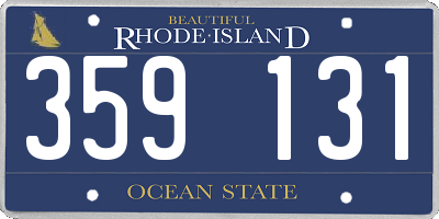 RI license plate 359131