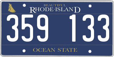 RI license plate 359133