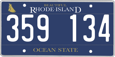 RI license plate 359134